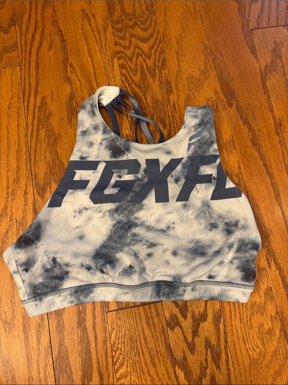 flag nor fail high neck Tie-Dye Sports Bra